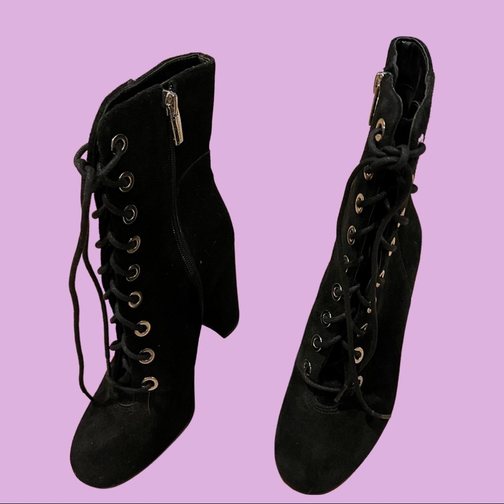 Vince Camuto sexy black suede ankle boots.